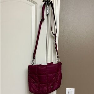 Stylish Burgundy  Quilted lululemon Shoulder Bag